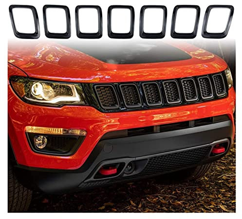 Auto Sport Grille Griglia Anteriore di Copertura Grill Ring Inserts Frame Trim Accessori Auto per Jeep per Compass 2017-2019 Griglie Anteriori