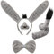 Aoriher 4 Stück Esel Kostüm Zubehör Set Esel Tier Stirnband Tier Requisiten für Halloween Cosplay