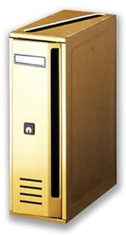 ALUBOX CUBO Briefkastenanlage 5 Fächer 53x38,5x25 cm aus Verzinktem Blech Horizontale Briefkastenanlage für Außen- und Geschützten Innenbereich (Anthrazit mit Sandtüren)