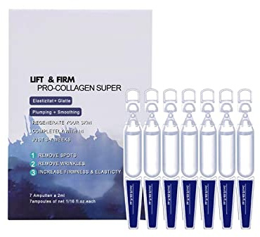 Ampullen Hyaluron Serum, 7 Stück 2ml Anti Falten Aging Gesicht Hyaluronsäure Pen Hyaluronsäure Vitamin C Gesicht Serum Ampullen, Mit Hyaluronsäure für Intensive Feuchtigkeit Geschenke für Frauen