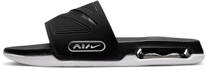 Nike Men's Air Max Cirro Slides, Black/Metallic-black, Silver&white, 8