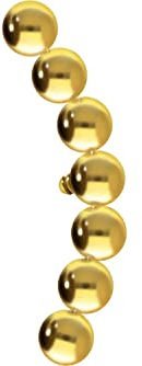 PIERCINGLINE Titan Schraubaufsatz mit Außengewinde 0,9 mm 7 KUGELN Piercing Aufsatz Ersatz Farbauswahl