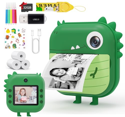Selvim 40MP Kinderkamera, 2,4'' Bildschirm Sofortbildkamera Kinder, 1080P HD Videokamera mit 32GB TF-Karte, Dual-Objektiv Kinder Kamera als Geschenke für Kinder von 3 bis 14 Jahren