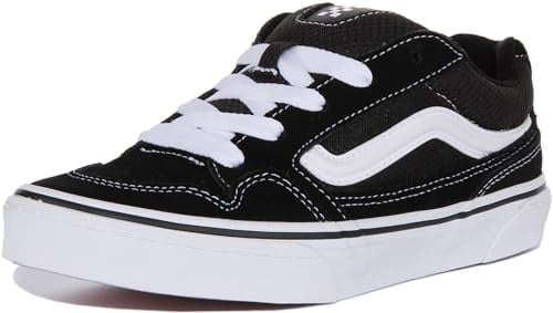Vans Unisex Kinder Caldrone Sneaker Caldrone Trainers, SUEDE/MESH BLACK/WHITE, 36.5 EU