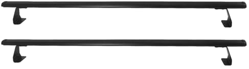 OMAC Dachträger Grundtäger kompatibel mit Nissan NV200 2009-2021 Aluminium 75kg Schwarz 2tlg Fixpunkte für Fahrradträger, Dachboxen, Skiträger Verstellbar