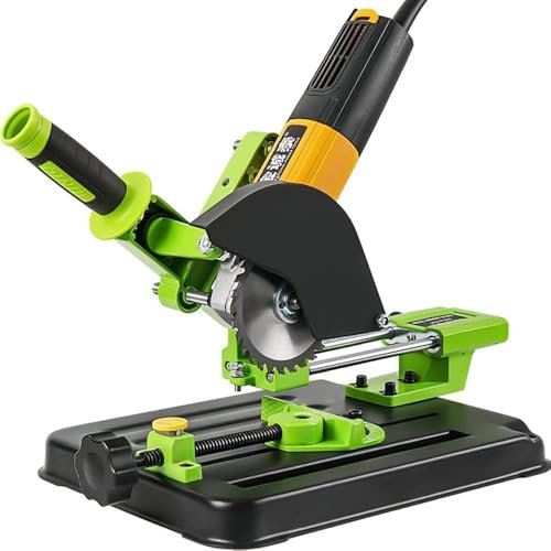 ZWSJLC Upgraded Angle Grinder Stand Sliding DIY Cutter Support Aluminum Bracket Holder iron base Suitable for 100/115/125mm angle grinder (Stand only)