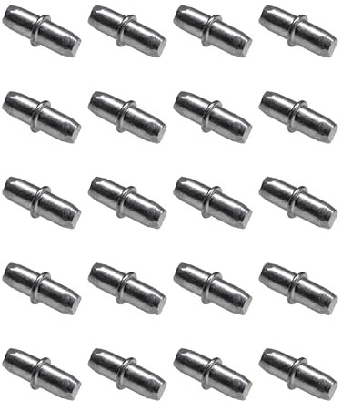 SETS 100 STÜCK Bodenträger Einlageboden Halter | Steckbodenträger Regalbodenträger Winkelbodenträger Universal | Ø 4mm 5mm 6mm | Verzinkt Vermessingt Vernickelt (Ø 5 mm mit Ring)