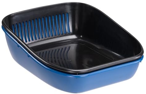 Ferplast Cat Litter Tray BIRBA SANITIZED, Cat Litter Box with Sieve that Eliminates Dirt, Easy Cleaning, Antibacterial and Antiviral Treatment 54.5 x 32.5 xh 18.5 cm. Mixed Colors