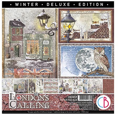 Ciao Bella London's Calling Papierblock, 20,3 x 20,3 cm, 190 g/m²