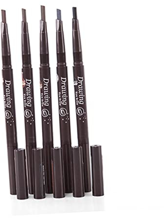 UKCOCO 2 1 Doppelköpfiger Augenbrauenstift Microblading-stift Augenbrauenstift Drehen Augenbrauen-make-up Augenbrauenstifte Augenbrauenfüller Augenbrauenpinsel Klinge Fünf Farben Rotieren