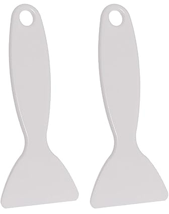 Jitnga 2 Pcs De Congelador Rascador De Hielo, Descongelador De Plástico Pala De Hielo Nevera 13.5Cm/5.3Pulgada,Aplicar Para Para Cocina Casera (Blanco)