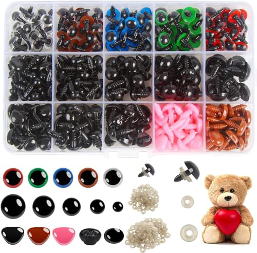 DERAYEE Yeux Amigurumi,560 Pièces Yeux Crochet Yeux Peluche Yeux de Sécurité Amigurumi pour Animaux en Peluche Amigurumi Crafts