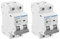 Heschen Lot de 2 disjoncteurs miniatures DC HSB6C-DC, 2 pôles, DC500V 10A, Disjoncteur de puissance photovoltaïque, pour système photovoltaïque solaire, panneaux solaires, système de treillis (10A)
