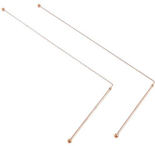 Veciado Tiges de RadiesthéSie en Cuivre - 99,9% de Cuivre Pur, 2 Tiges de PlongéE, DéTecteur de Sorcellerie D'Eau et D'éNergie