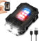 Lampe Torche LED Ultra Puissante, 900LM Lampe de Poche Rechargeable, Mini Lampe de Poche Porte-clés avec Aimant, Étanche Flashlight 8 Modes D'éclairage, pour Camping Randonnée Urgence