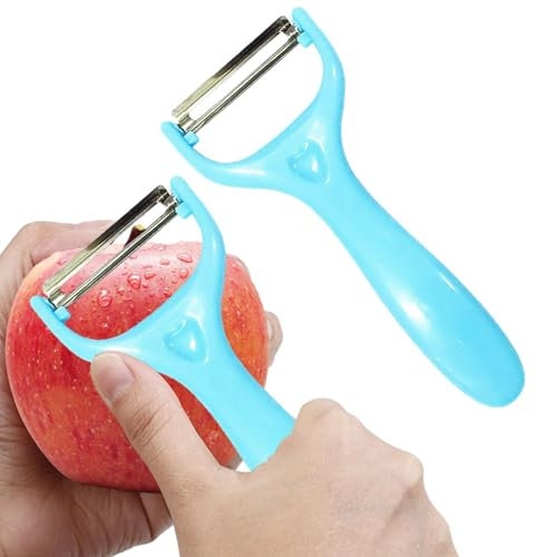 Vegetable Peelers for Kitchen - 2 Stainless Steel Fruit Peelers | Durable Potato Peeler, Portable Kitchen Peeler for Cucumber, Adults, Makes Peeling a Breeze! Retorno
