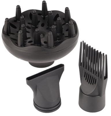 3 Stück Professioneller Haartrockner-Düsenaufsatz, Kunststoff-Diffusor mit Kammkonzentrator, 5,0 cm Außendurchmesser, Ersatzzubehör