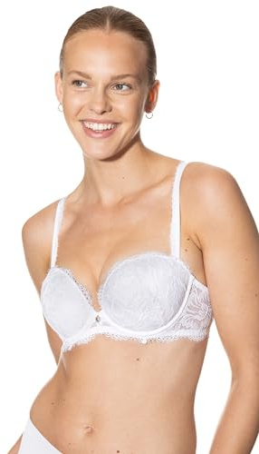 Mey Damen Push-up BH mit Spitze Serie Amazing | Stark gepolsterte Cups, Mit Bügel, Feminine Verzierung der Träger, verstellbar, Allover-Spitze, Haken-Ösen-Verschluss