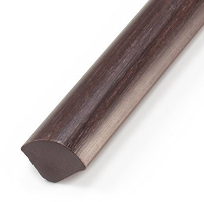 20m DQ-PP PVC VIERTELSTAB | Mahagoni | 13mm x 13mm | 8 x 2,5m | Kunstoff Winkelprofil