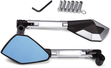 Baizexin Rückseitenspiegel Für F 900XR F900XR F900 XR 2020 F 900 XR F900R 2021 Motorrad CNC Aluminium Rückansicht Rückspiegel Seitenspiegel(Silber)