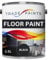 Heavy Duty Quick Dry Floor Paint - Garage, Workshop, Warehouse, Industrial Floor Paint - Ideal For Concrete, Stone, Brick, Wood & Metal (Black, 2.5 l Pack of 1)