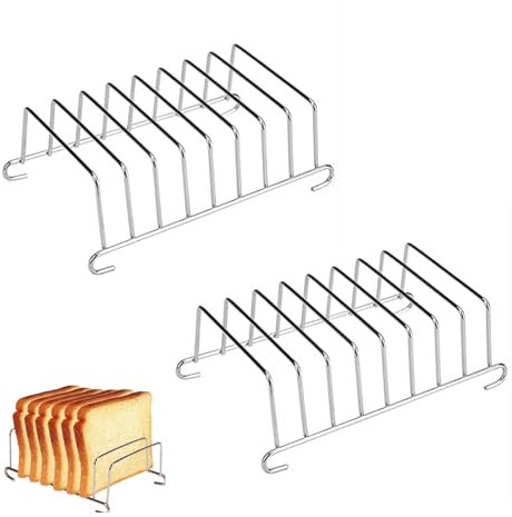 ANYUANKW 2 Stück Toastständer Edelstahl Scheibe Toast Rack Brot Toastregal für Küchenrestaurants Hochzeit Geburtstagsfeier Brothalter
