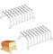 2 Piezas Soporte para Pan Tostado Rejilla para Tostadas de Acero Inoxidable Soporte para Pan Antiadherente Freidora Eléctrica