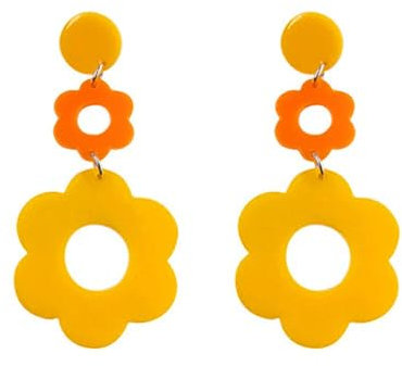 Gänseblümchen Ohrringe Hängend - Blumen Design für Damen, Mädchen - Perfekt für Sommerpartys und den Alltag