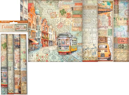 Stamperia SBPLT40 Sheets Fabric, Multicolor, 30x 30 x 0,2 cm