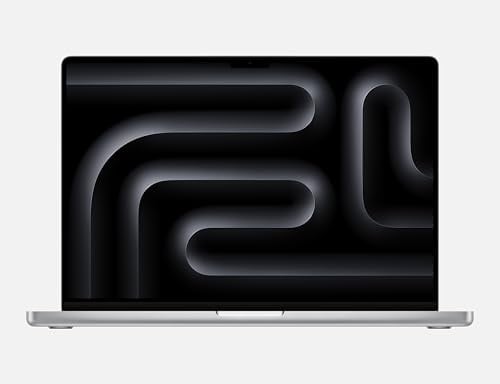 2024 Apple MacBook Pro mit Apple M4 Pro Chip mit 14CPU & 20GPU (16-zoll, 24GB RAM, 512GB SSD Kapazität) (QWERTZ German) Silber (Generalüberholt)