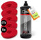 Liquid Elements - Auto Politur Set Heavy Cut Compound 1L - Autopolitur Set mit 5x 125mm Polierschwamm Centriforce V2 – Lackaufbereitung Komplettset ideal für alle Poliermaschinen