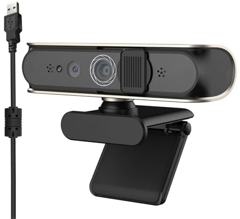MLWSKERTY Cordo USB 1080p Riconoscimento del Viso per Webcam per WindowsShello Secure