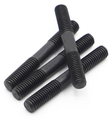 KSeSii 4 pezzi GB901 grado 8.8 asta in acciaio al carbonio doppia filettatura vite M8 M10 M12 viti prigioniere asta prigioniero bullone(80mm)