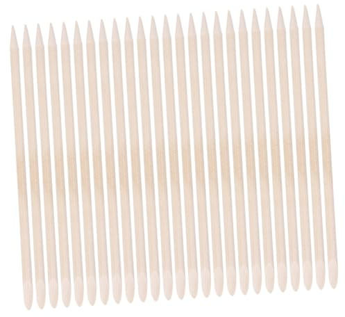 Bastoncini di Arancio Manicure 50 Pezzi Legno Beige | Rimuovere Cuticole e Sporco Sotto le Unghie, Strumenti Portatili per Manicure, Confezione da 50 Pezzi