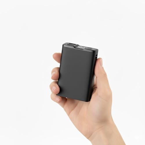 Odetrik 12000mAh Power Bank Mini Portable Charger Small External Battery Pack with Smart LCD Digital Display Dual 2.4A USB Output & Dual Input Compatible with iPhone, Samsung, Tablets, Heated Vests