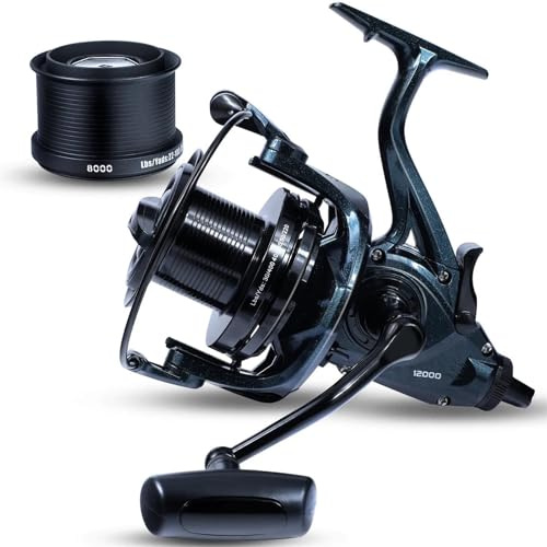 Spinnfischen Rolle Vollmetall Spinn Angelrolle 13+1BB 25 Kg Max Drag Power Rolle Für Salzwasser Trolling Brandungsangeln Angelrollen(DYD12000)