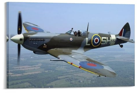 Supermarine Spitfire britisches Militärflugzeug (4) Bilddruck, Wandkunst, Poster, Gemälde, Leinwand, Poster, Kunstwerke, Raum-Aesth