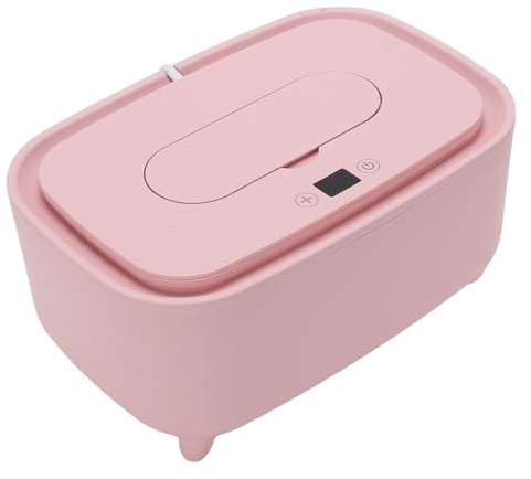 Generic Smart Temperature Control Baby Wipe Warmer with Sealing Flip Top for Hygienic Clean-up Diaper Wipe Warmer (Pink)