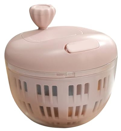 Generisch Schleuder – Salattrockner | 14,5 x 14,5 x 12 cm kompakter Obstreiniger und kleine Salatschleuder für Camping und Picknicks | 1er-Pack Mini-Siebkorb, BPA-frei, Rutschfester Boden, weiß