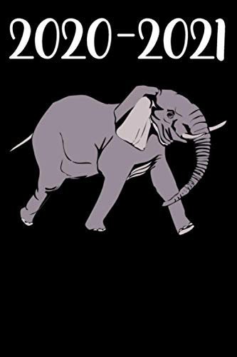 Taschenkalender Elefant 2020 2021: Liniert Wochenplaner Jahresplaner Studienplaner für die Zwei Jahre 2020 & 2021 - Elefanten Notizbuch - Kalender - Planer - Liniertes Buch
