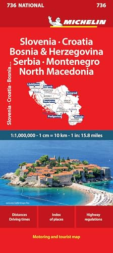 Michelin Slovenia Croatia Bosnia-Herzegovina Yugoslavia Former Yug. of Macedonia Map 736 (Maps/Country (Michelin))