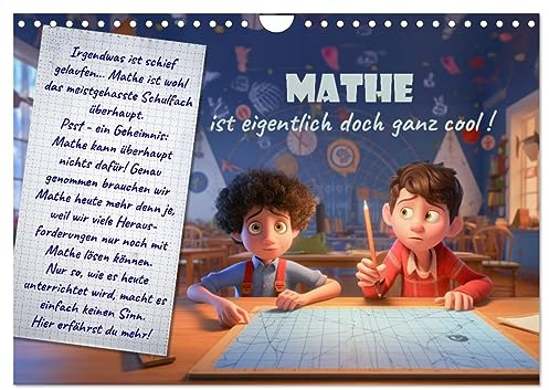 Mathe ist eigentlich doch ganz cool! (Wandkalender 2026 DIN A4 quer), CALVENDO Monatskalender: Ein Blick auf Rechnerisches Denken und wie man es zeitgemäß lernen kann (CALVENDO Wissenschaft)