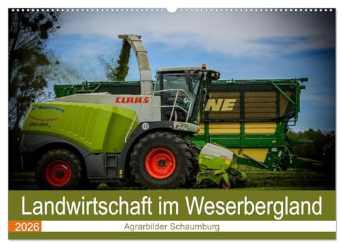 Landwirtschaft im Weserbergland (Wandkalender 2026 DIN A2 quer), CALVENDO Monatskalender: Feldbewirtschaftung mit moderner Technik im Weserbergland (CALVENDO Technologie)