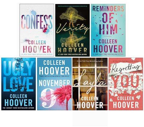 Colleen Hoover Collection 7 Books Set (Confess, Verity, Reminders of Him, Ugly Love, November 9, Layla, Regretting You)