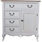 Nostalgie Schrank Vintage Brotschrank Schubladenschrank Landhausstil 87x80 cm Weiss hmb160 Palazzo Exclusiv