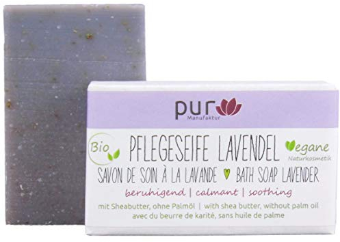 Pflegeseife Lavendel 100 g bio Sheabutter-Naturseife pur Manufaktur