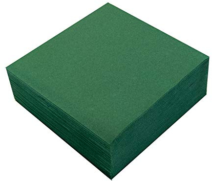 MORIGAMI Serviette 40 x 40, Airlaid, 1/4-Falz, 50 Servietten, grün (SER41006780)