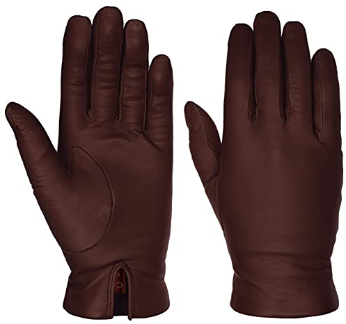 Caridei Classic Fingerhandschuhe Nappaleder Made in Italy Damen Herbst Winter bordeaux 7 1/2 HS