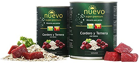 NUEVO Senior-Hundedose: Lamm und Rindfleisch mit Hafer, 400 g, Hund