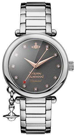 Vivienne Westwood Orb Diamond Ladies Quartz Watch with Silver Dial & Silver Stainless Steel Bracelet VV006GNSL